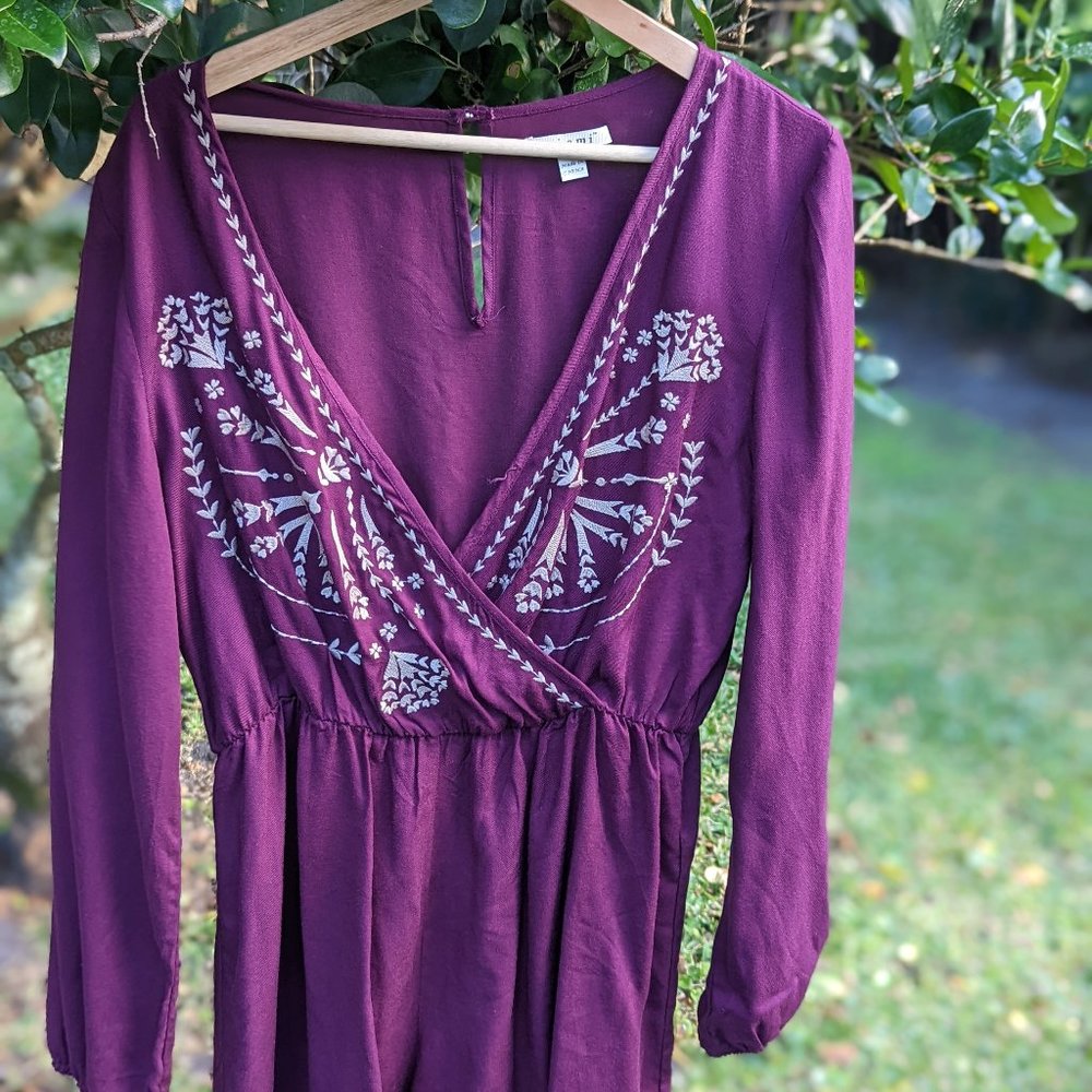 Miami Romper, Large- Burgundy